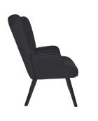 Fauteuil de salon Giulia noir - 68x96x75 cm
