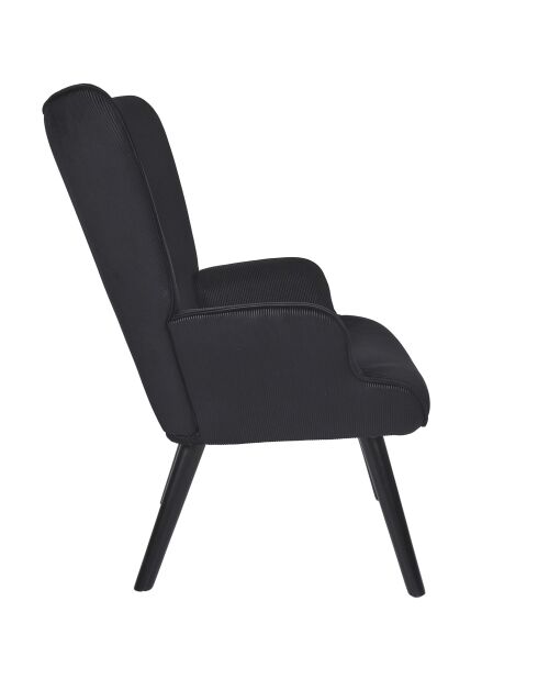Giulia schwarzer Loungesessel - 68x96x75 cm