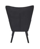 Fauteuil de salon Giulia noir - 68x96x75 cm