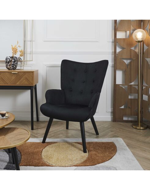 Giulia schwarzer Loungesessel - 68x96x75 cm