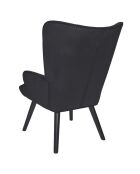 Fauteuil de salon Giulia noir - 68x96x75 cm