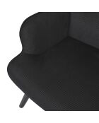 Fauteuil de salon Giulia noir - 68x96x75 cm