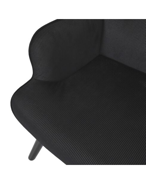 Fauteuil de salon Giulia noir - 68x96x75 cm