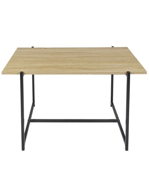 Table basse Loka marron et noire - 80x45x50 cm