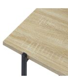 Table basse Loka marron et noire - 80x45x50 cm