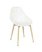 Lot de 4 chaises Lucena blanches - 52,3x83,4x53,3 cm