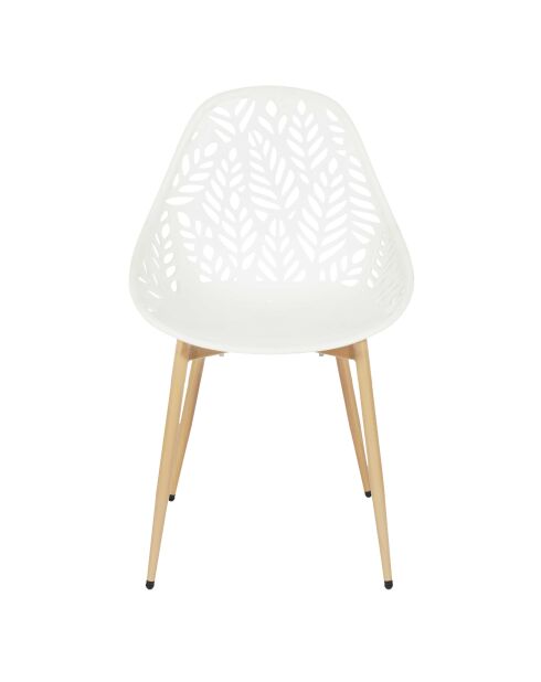 Lot de 4 chaises Lucena blanches - 52,3x83,4x53,3 cm