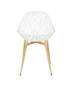 Lot de 4 chaises Lucena blanches - 52,3x83,4x53,3 cm