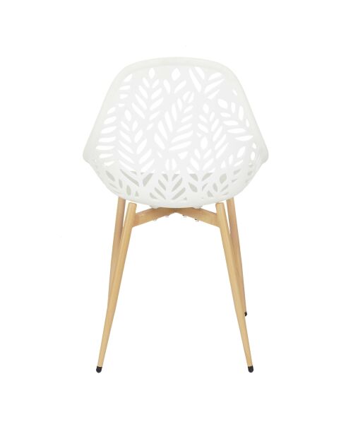 Lot de 4 chaises Lucena blanches - 52,3x83,4x53,3 cm