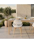 Lot de 4 chaises Lucena blanches - 52,3x83,4x53,3 cm