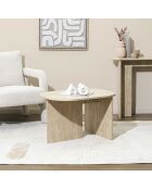 Table basse Pietra blanche et beige - 72x45x53 cm