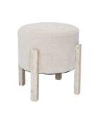 Lot de 2 tabourets Emilia beiges - 35x35x35 cm