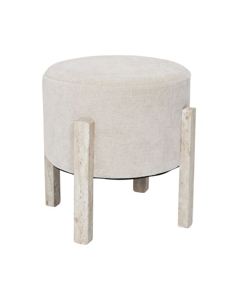 Lot de 2 tabourets Emilia beiges - 35x35x35 cm