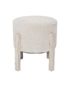 Lot de 2 tabourets Emilia beiges - 35x35x35 cm