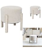 Lot de 2 tabourets Emilia beiges - 35x35x35 cm