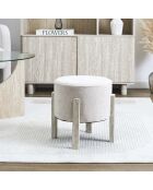 Lot de 2 tabourets Emilia beiges - 35x35x35 cm