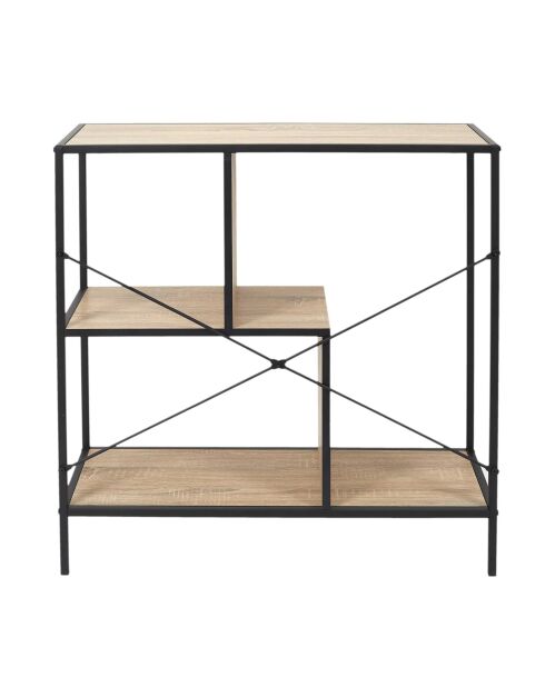 Étagère Edison marron et noire - 80x79,5x30 cm