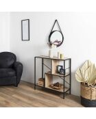 Étagère Edison marron et noire - 80x79,5x30 cm