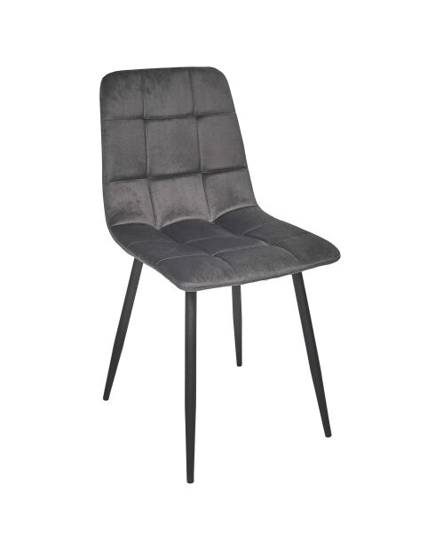 Lot de 4 chaises Mateo grises - 45x88x52 cm