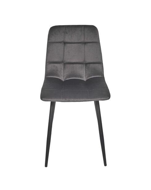 Lot de 4 chaises Mateo grises - 45x88x52 cm