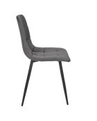 Lot de 4 chaises Mateo grises - 45x88x52 cm