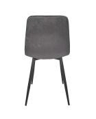 Lot de 4 chaises Mateo grises - 45x88x52 cm