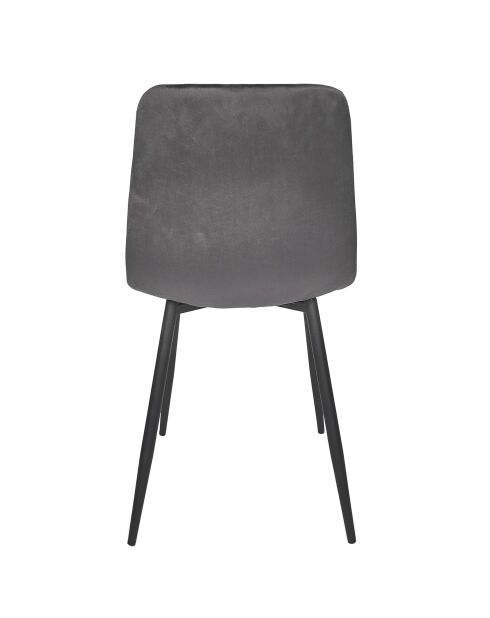 Lot de 4 chaises Mateo grises - 45x88x52 cm