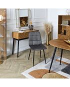 Lot de 4 chaises Mateo grises - 45x88x52 cm