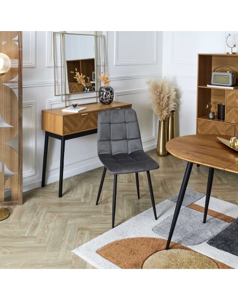 Lot de 4 chaises Mateo grises - 45x88x52 cm