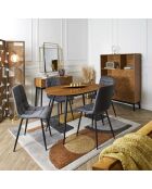 Lot de 4 chaises Mateo grises - 45x88x52 cm
