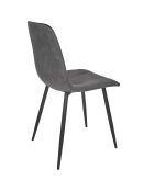 Lot de 4 chaises Mateo grises - 45x88x52 cm