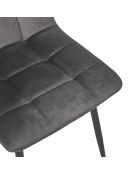 Lot de 4 chaises Mateo grises - 45x88x52 cm