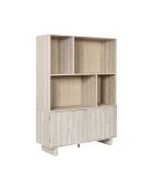 Bibliothèque Pietra blanches et beige - 100x140x36,5 cm
