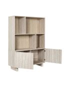 Bibliothèque Pietra blanches et beige - 100x140x36,5 cm