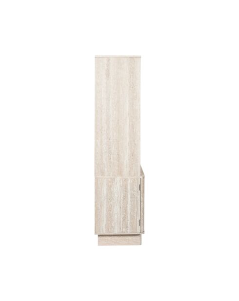 Bibliothèque Pietra blanches et beige - 100x140x36,5 cm