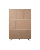 Bibliothèque Pietra blanches et beige - 100x140x36,5 cm