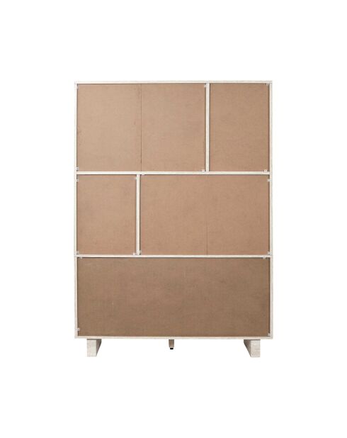 Bibliothèque Pietra blanches et beige - 100x140x36,5 cm