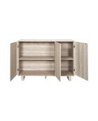 Buffet à 3 portes Pietra blanc et beige - 110x79x36,5 cm