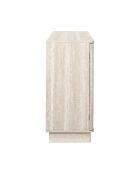 Buffet à 3 portes Pietra blanc et beige - 110x79x36,5 cm