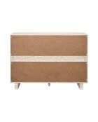 Buffet à 3 portes Pietra blanc et beige - 110x79x36,5 cm