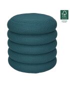 Pouf de rangement Atome bleu - 37x42x37 cm