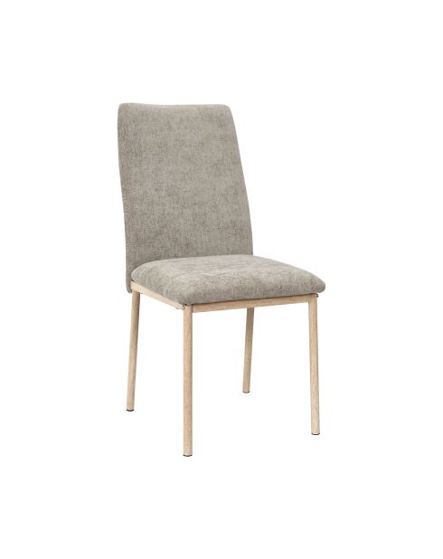 Lot de 2 chaises Emilia taupe - 52x91x43 cm