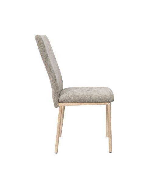 Lot de 2 chaises Emilia taupe - 52x91x43 cm