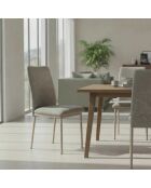 Lot de 2 chaises Emilia taupe - 52x91x43 cm