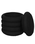 Pouf de rangement Atome noir - 37x42x37 cm