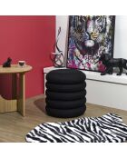 Pouf de rangement Atome noir - 37x42x37 cm