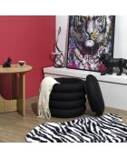 Pouf de rangement Atome noir - 37x42x37 cm