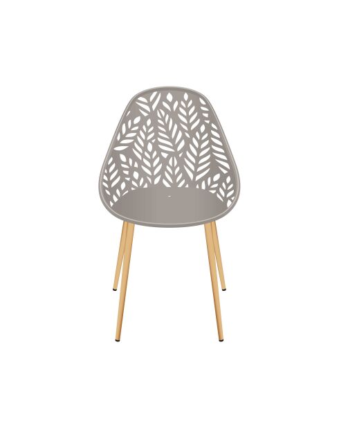 Set van 4 stoelen Lucena taupe - 52,3x83,4x53,3 cm