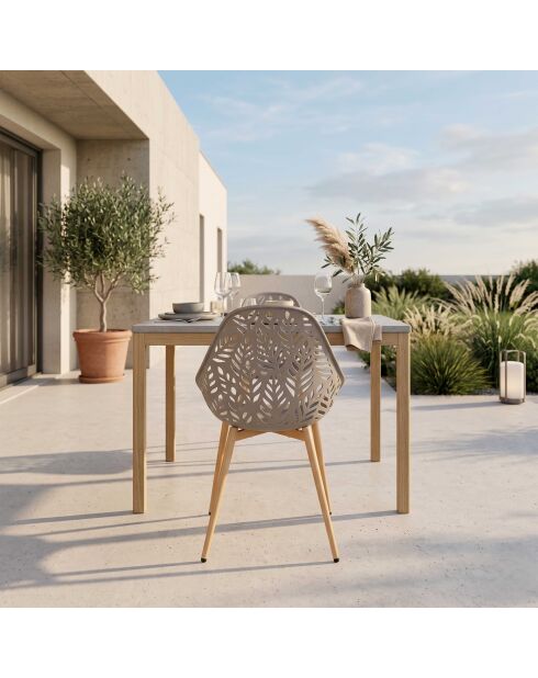 Set van 4 stoelen Lucena taupe - 52,3x83,4x53,3 cm