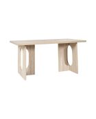 Table à manger Pietra blanche et beige - 160x75x90 cm